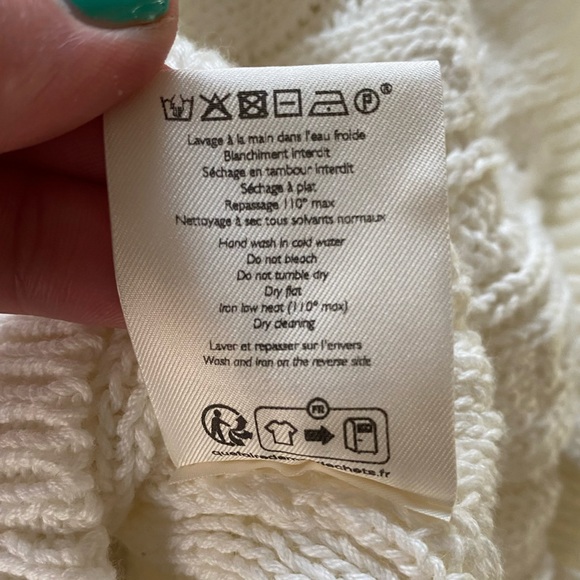 Sezane Cream White Beryl Cardigan Sweater - Picture 16 of 16